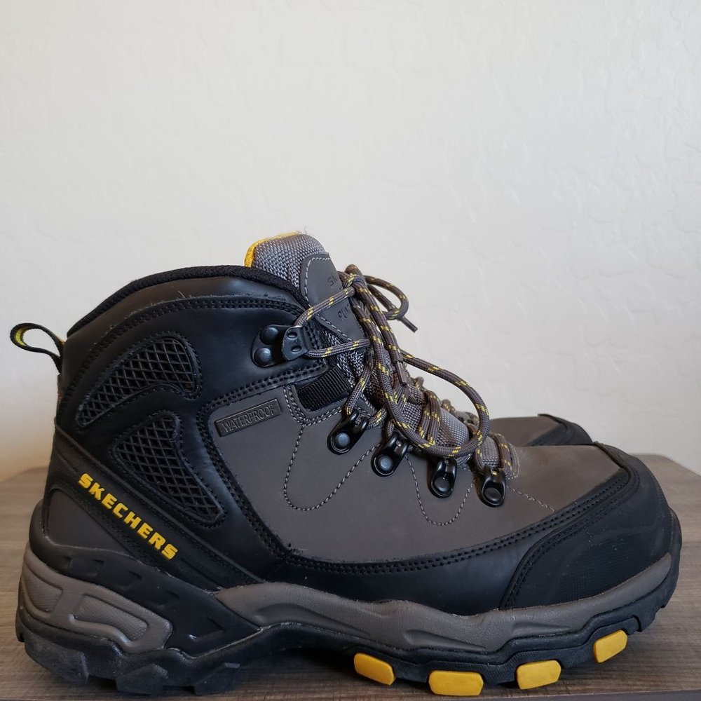 Skechers Surren Steel Toe Leather Work Boot Puncture Resistant Waterproof Mens 9